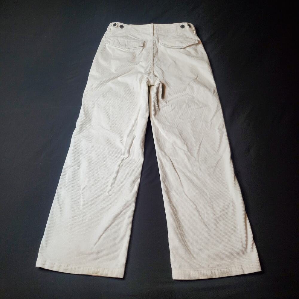 Madewell Women's Size 27 Low-Slung Baggy Utility Corduroy Pants White NT577 - Picture 5 of 9